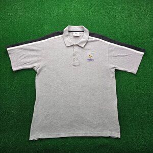 Minnesota Vikings Polo Shirt Mens‎ Large Gray Vintage NFL Football Sports